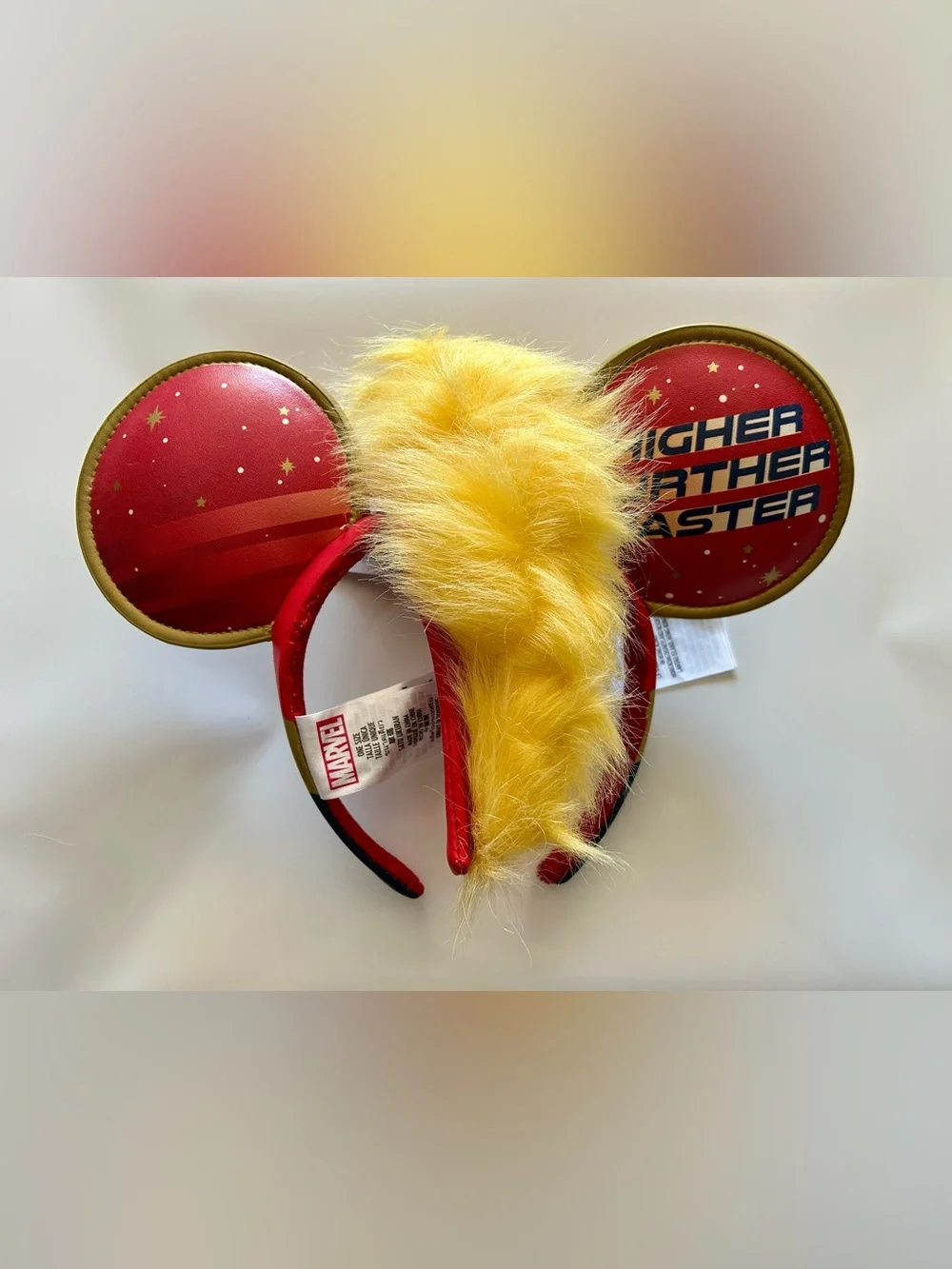 Marvel Red and Yellow Captain Marvel Ear Headband - Picture 2 of 3